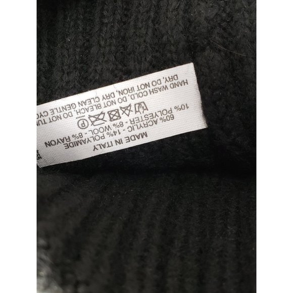 Creazioni‎ Ba-Bo Florence Made In Italy Black Pull-on Knit Hat Beanie New - Picture 3 of 6